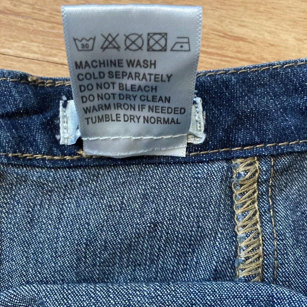 K Jordan Womens 6 Denim Hi-Low Mermaid Skirt Layered Ruffle Back MUST SEE - Picture 5 of 8